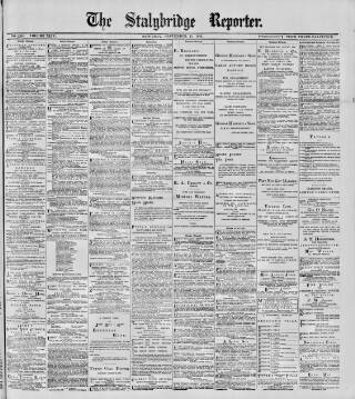 cover page of Stalybridge Reporter published on September 17, 1898