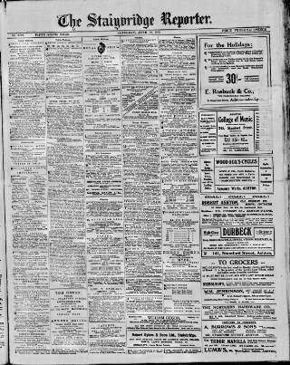 cover page of Stalybridge Reporter published on June 18, 1910