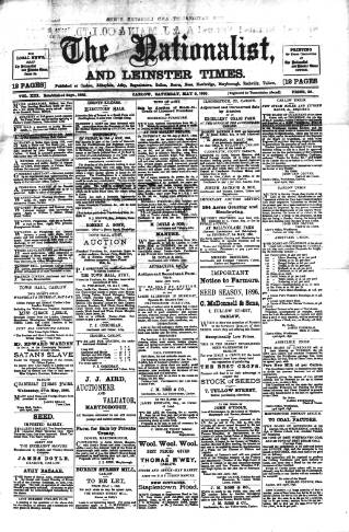 cover page of Carlow Nationalist published on May 2, 1896