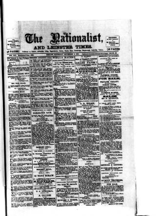 cover page of Carlow Nationalist published on November 2, 1901