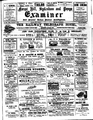 cover page of Forest Hill & Sydenham Examiner published on November 2, 1923