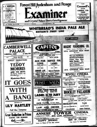 cover page of Forest Hill & Sydenham Examiner published on June 18, 1932
