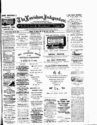 cover page of Lewisham Borough News published on May 2, 1895