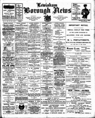 cover page of Lewisham Borough News published on November 2, 1906