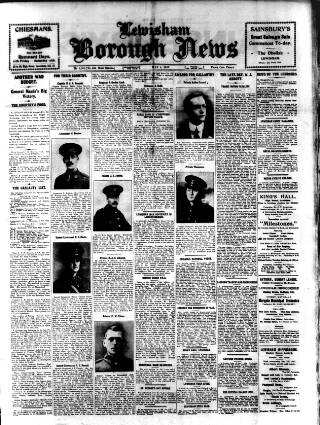 cover page of Lewisham Borough News published on May 4, 1917
