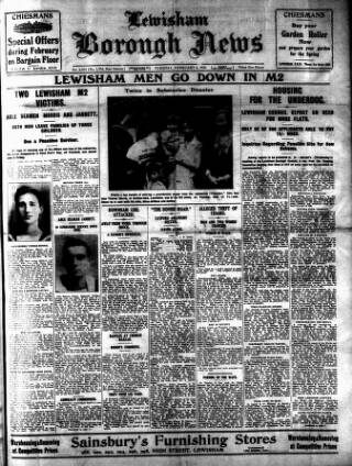 cover page of Lewisham Borough News published on February 2, 1932