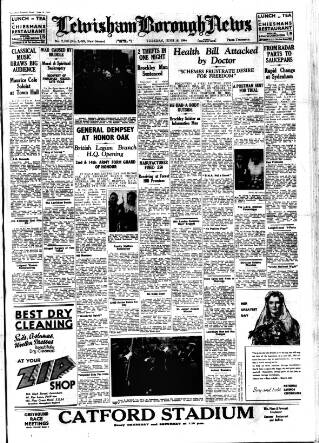 cover page of Lewisham Borough News published on June 18, 1946