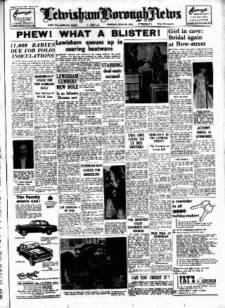 cover page of Lewisham Borough News published on June 18, 1957