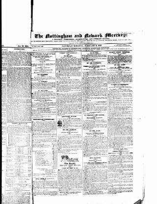 cover page of Nottingham and Newark Mercury published on February 2, 1833