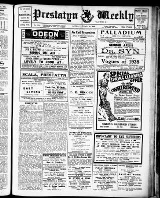 cover page of Prestatyn Weekly published on March 19, 1938
