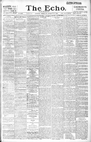 cover page of Echo (London) published on March 19, 1896
