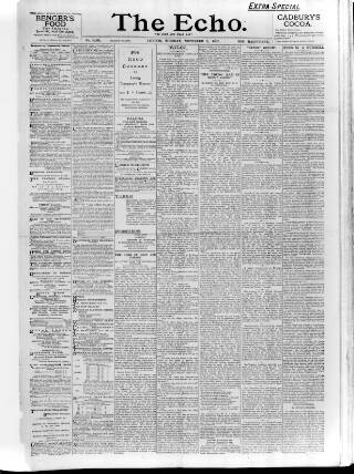 cover page of Echo (London) published on November 2, 1897