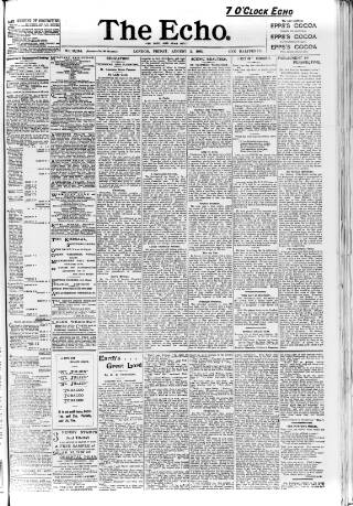 cover page of Echo (London) published on August 2, 1901