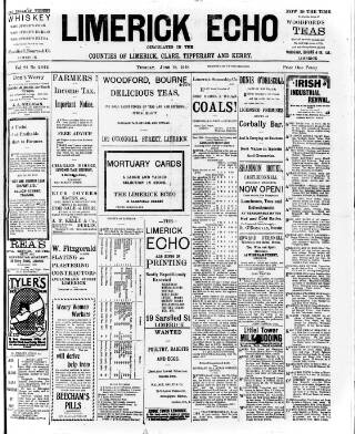 cover page of Limerick Echo published on June 18, 1918