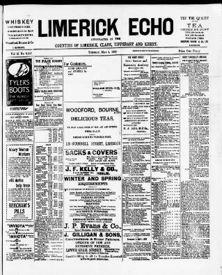 cover page of Limerick Echo published on May 4, 1920