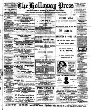 cover page of Holloway Press published on November 2, 1906