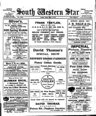 cover page of South Western Star published on May 4, 1917