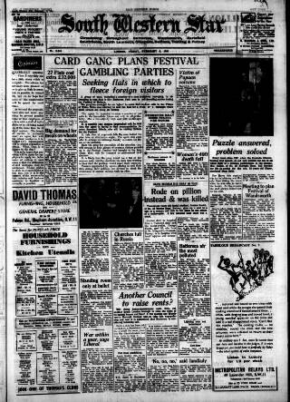 cover page of South Western Star published on February 2, 1951