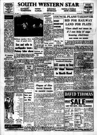 cover page of South Western Star published on August 2, 1963