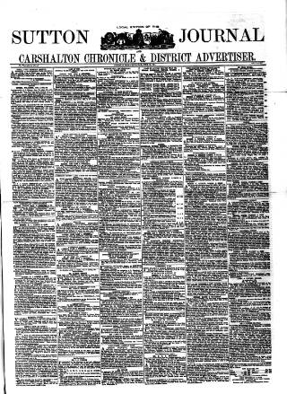 cover page of Sutton Journal published on June 18, 1891