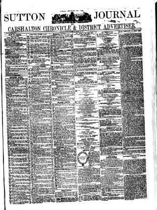 cover page of Sutton Journal published on March 19, 1896
