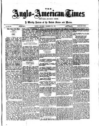 cover page of Anglo-American Times published on November 2, 1895