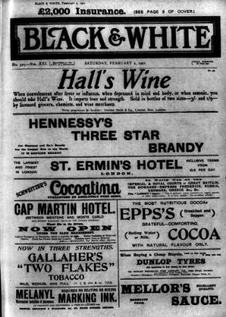 cover page of Black & White published on February 2, 1901