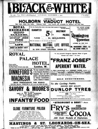 cover page of Black & White published on November 2, 1901