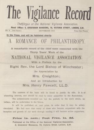 cover page of Vigilance Record published on September 1, 1916