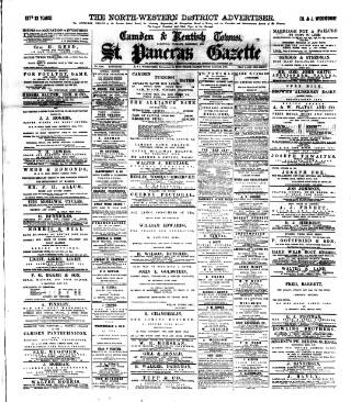 cover page of St. Pancras Gazette published on May 4, 1889