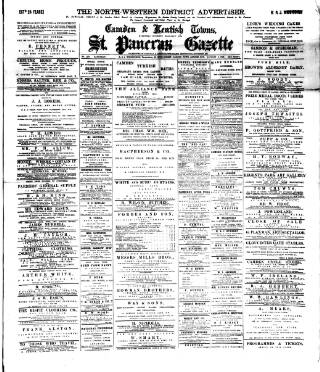 cover page of St. Pancras Gazette published on August 2, 1890