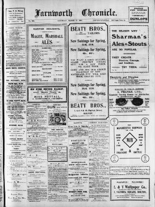 cover page of Farnworth Chronicle published on March 19, 1910