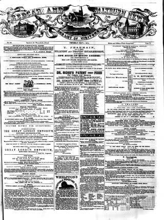 cover page of Redcar and Saltburn News published on May 4, 1871