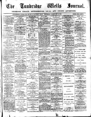 cover page of Tunbridge Wells Journal published on February 2, 1893