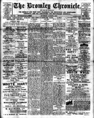 cover page of Bromley Chronicle published on August 2, 1917