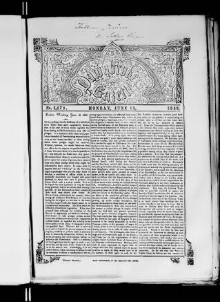 cover page of Pawnbrokers' Gazette published on June 18, 1866