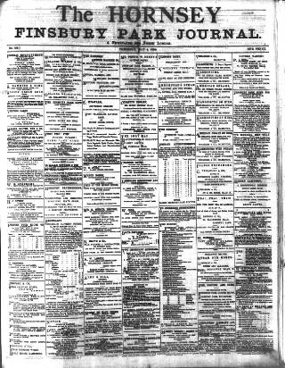 cover page of Hornsey & Finsbury Park Journal published on May 4, 1882