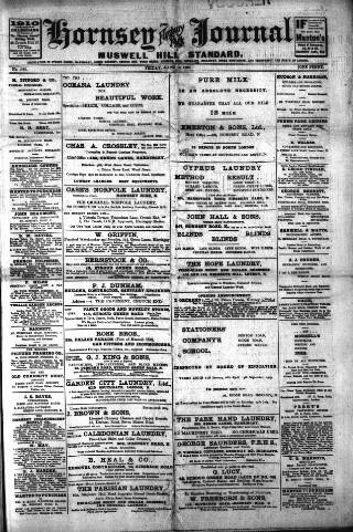cover page of Hornsey & Finsbury Park Journal published on June 18, 1909