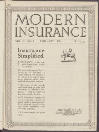 cover page of City Life Record published on February 1, 1921