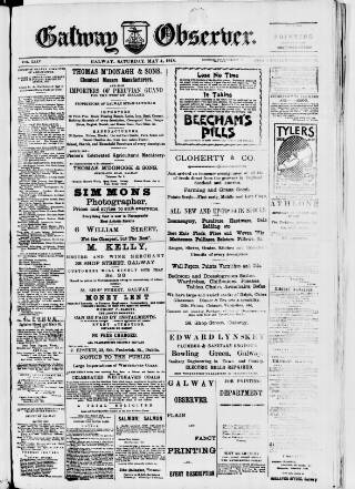 cover page of Galway Observer published on May 4, 1918