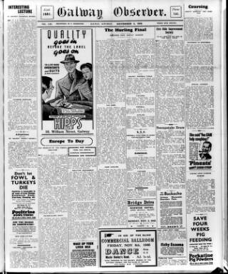 cover page of Galway Observer published on November 2, 1946
