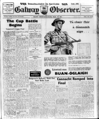cover page of Galway Observer published on March 19, 1955