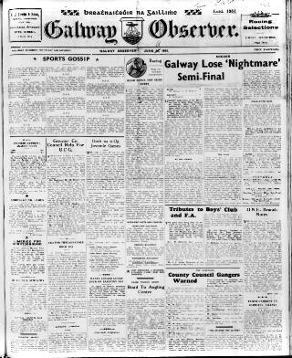 cover page of Galway Observer published on June 18, 1955