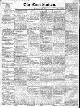 cover page of Constitution 1827 published on May 20, 1827
