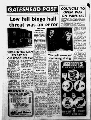 cover page of Gateshead Post published on March 19, 1971