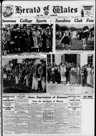 cover page of Herald of Wales published on June 18, 1932