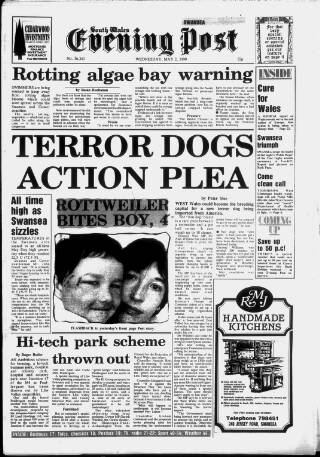 cover page of South Wales Daily Post published on May 2, 1990