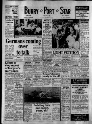 cover page of Burry Port Star published on May 2, 1986