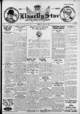 cover page of Llanelli Star published on May 4, 1935