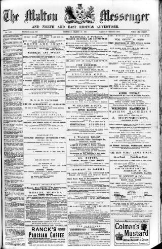 cover page of Malton Messenger published on March 19, 1881